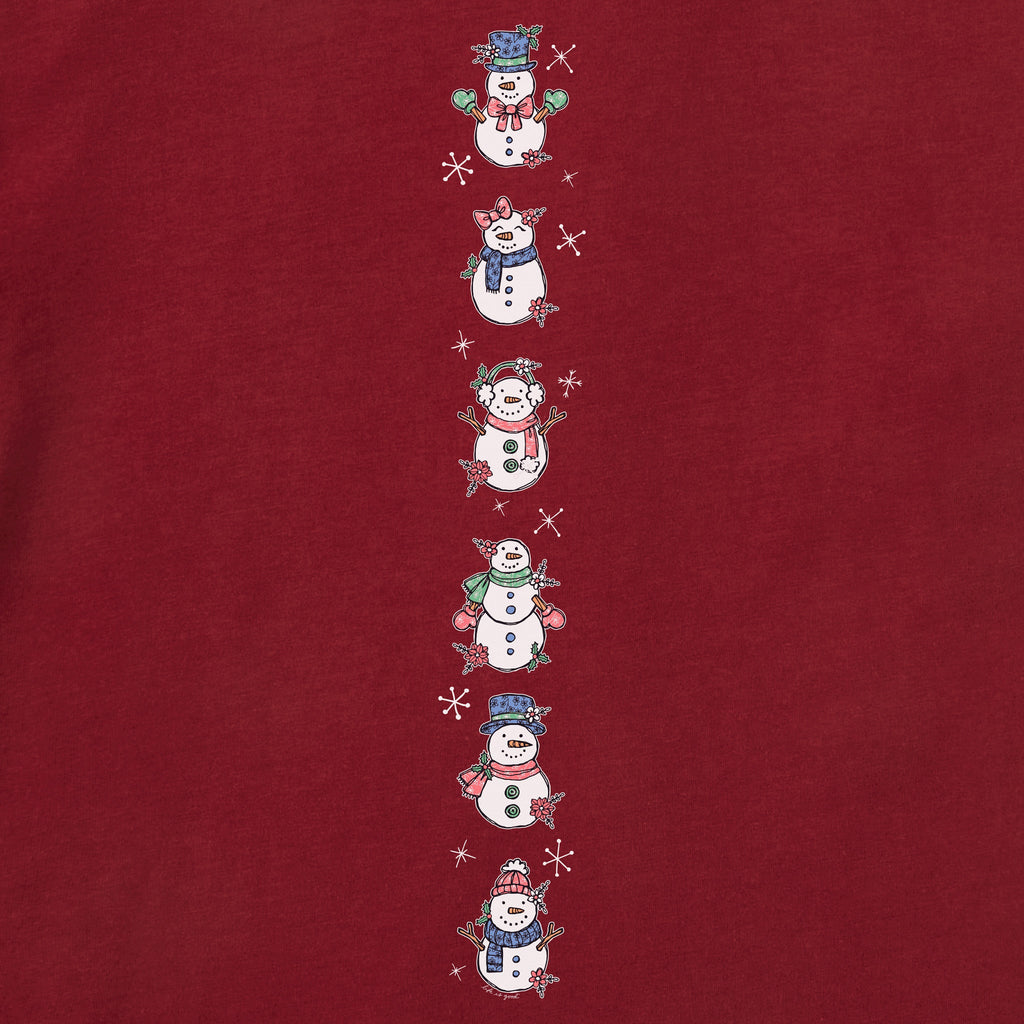 Women's Cute Snowmen Long Sleeve Crusher Vee product image 2