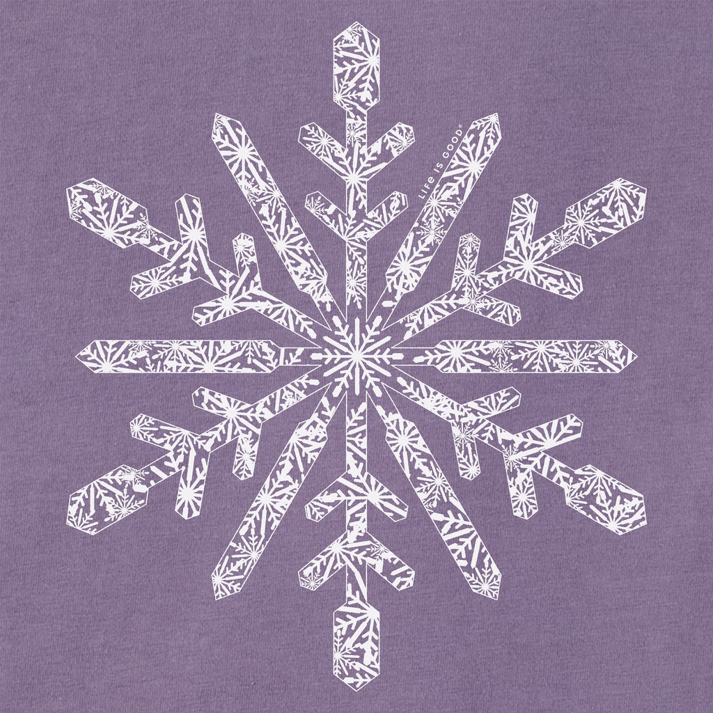 Women's Contrast Snowflake Long Sleeve Crusher Vee product image 2