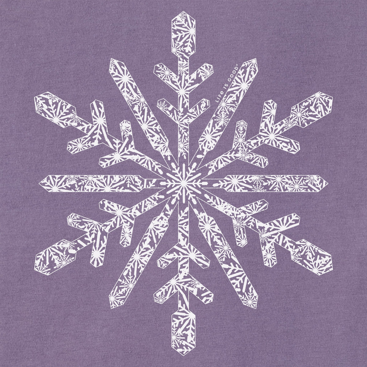 Women's Contrast Snowflake Long Sleeve Crusher Vee product image 2