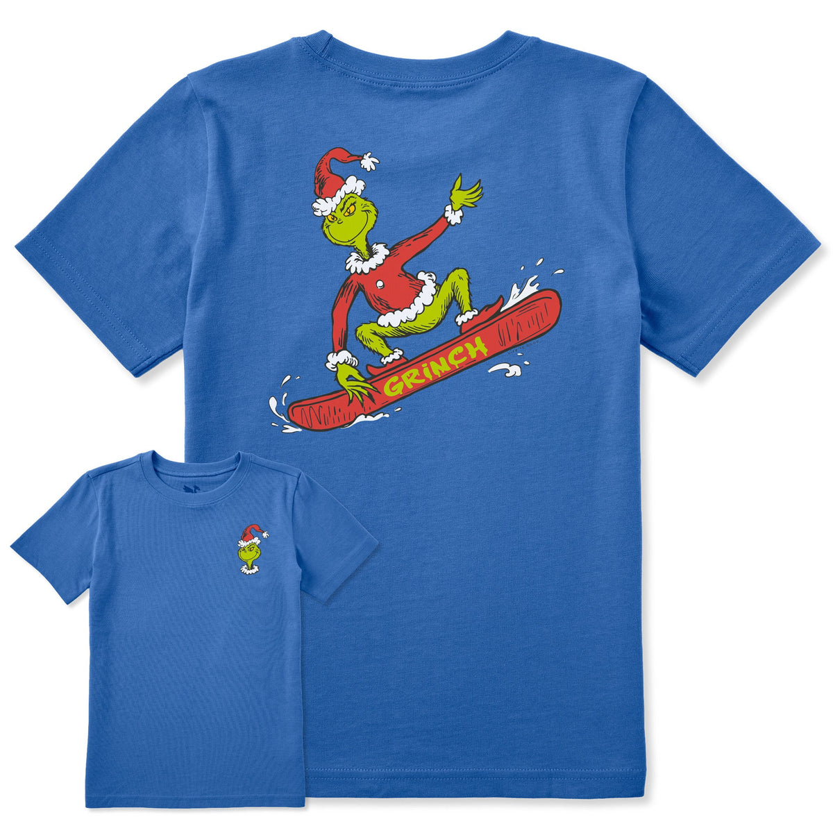 Kids Grinch Snowboard Short Sleeve Crusher Tee