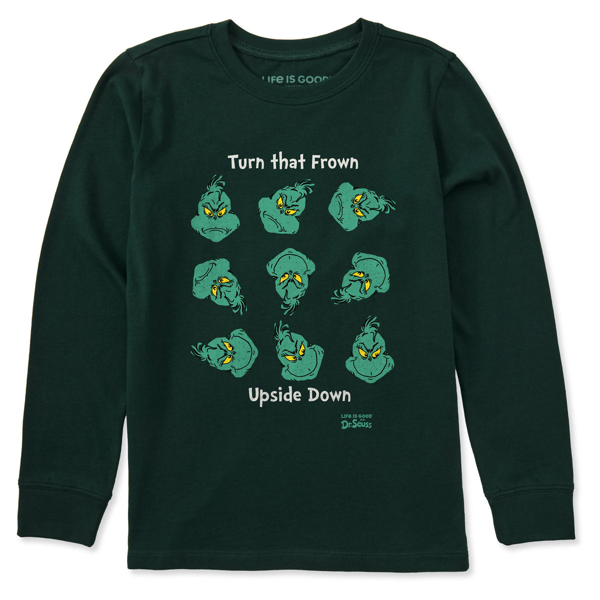 Kids Grinch Turn That Frown Upside Down Long Sleeve Crusher product image 1