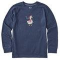 Kids Got Too Silly Christmas Goose Long Sleeve Crusher Tee product image 1