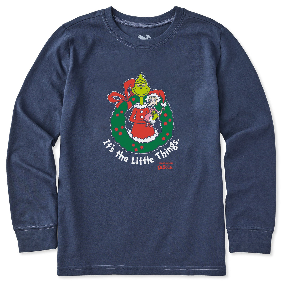 Kids It's the Little Things Grinch Long Sleeve Crusher Tee