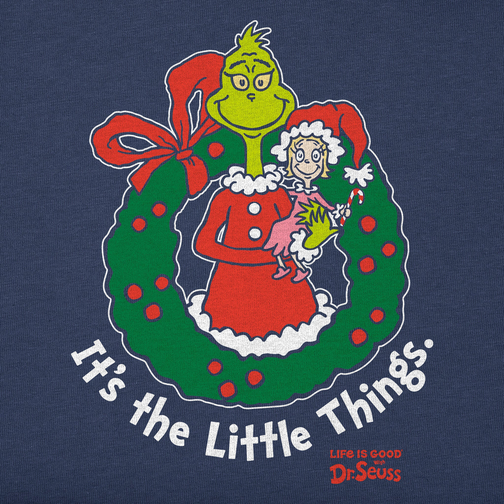 Kids It's the Little Things Grinch Long Sleeve Crusher Tee