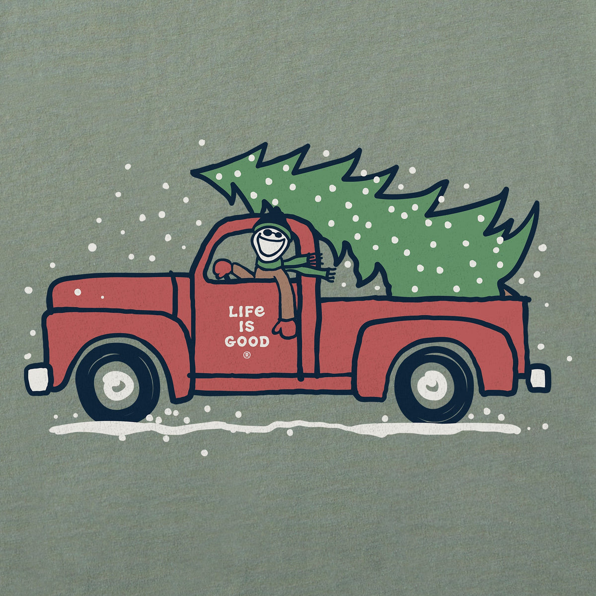Men's Jake Christmas Truck Long Sleeve Crusher Tee product image 4