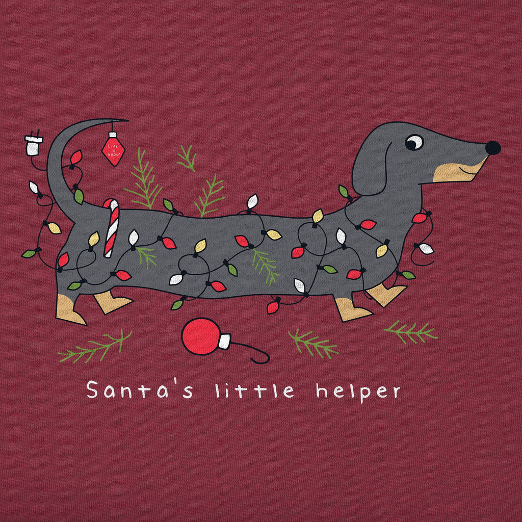 Men's Santa's Little Helper Dachshund Long Sleeve Crusher product image 2