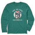 Men's Joy to the Squirrels Lights Long Sleeve Crusher Tee