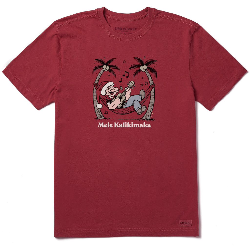 Men's Mele Kalikimaka Popeye Short Sleeve Crusher Tee