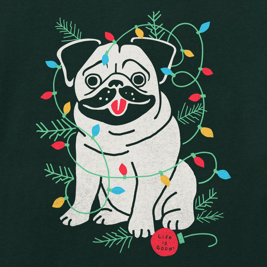 Women's Christmas Pug Short Sleeve Crusher Boxy Tee product image 2
