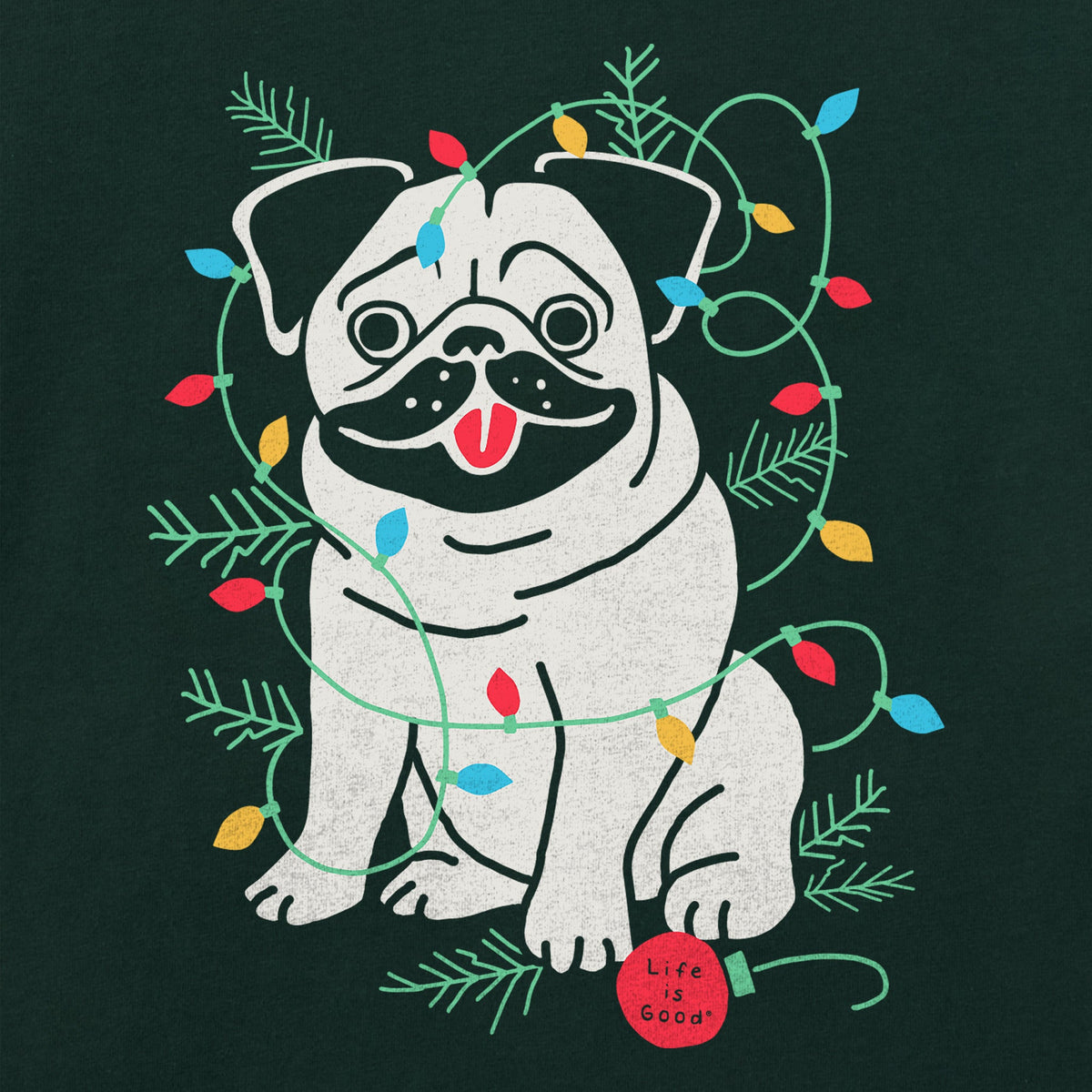 Women's Christmas Pug Short Sleeve Crusher Boxy Tee product image 2