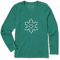 Women's Little White Lights Snowflake Long Sleeve Crusher product image 1