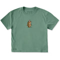 Women's Christmas Hedgehog Short Sleeve Crusher Boxy Tee