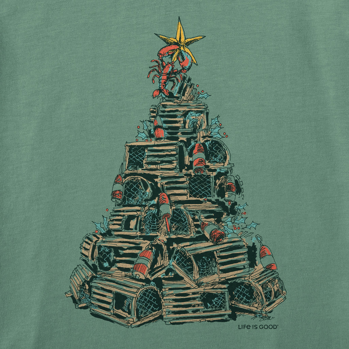 Women's Lobster Trap Christmas Tree Short Sleeve Crusher product image 2