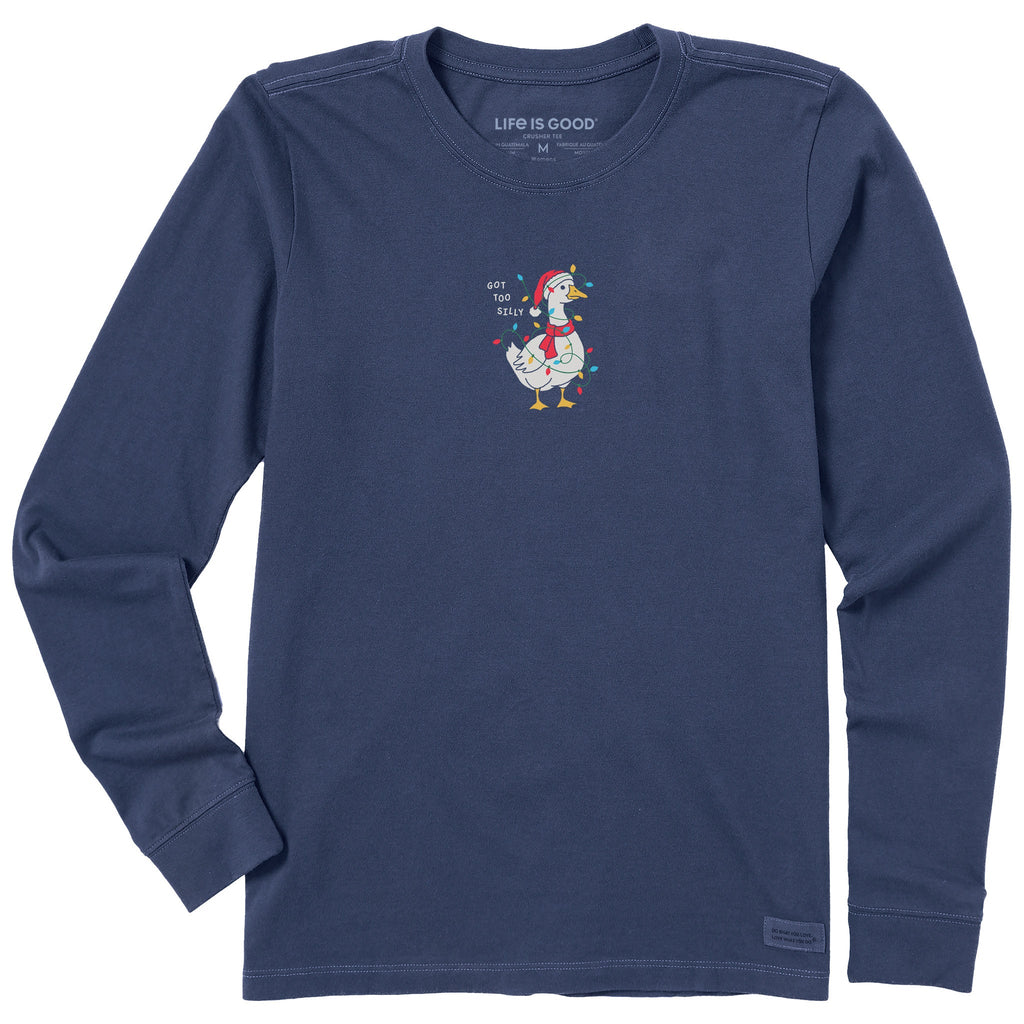 Women's Got Too Silly Christmas Goose Long Sleeve Crusher product image 1