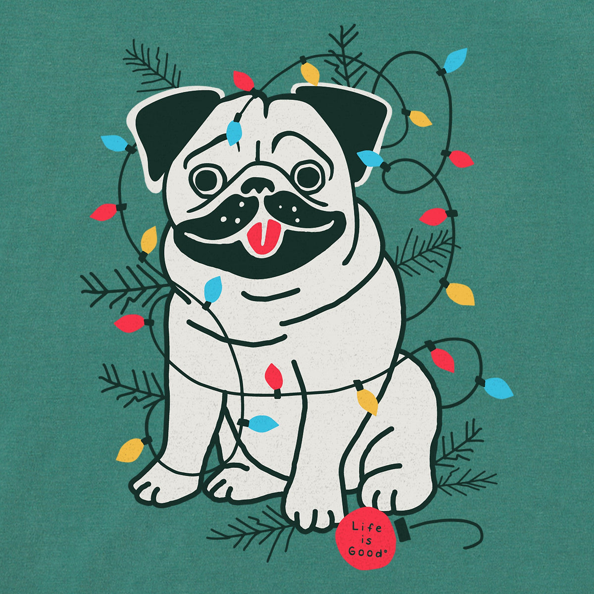 Women's Christmas Pug Long Sleeve Crusher Tee product image 2