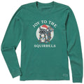 Women's Joy to the Squirrels Lights Long Sleeve Crusher Tee