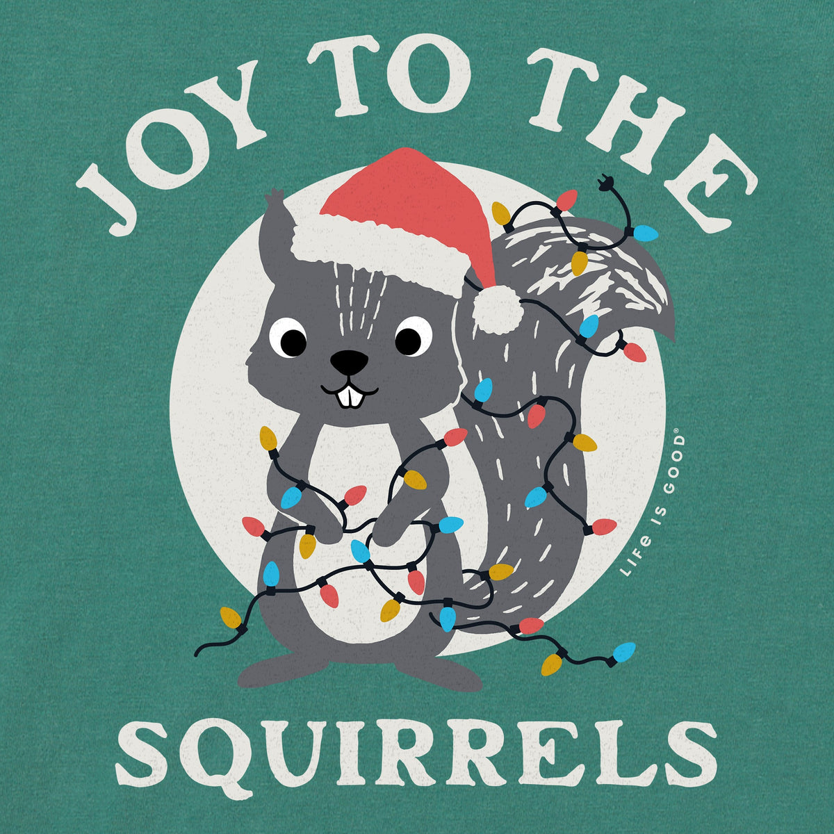 Women's Joy to the Squirrels Lights Long Sleeve Crusher Tee
