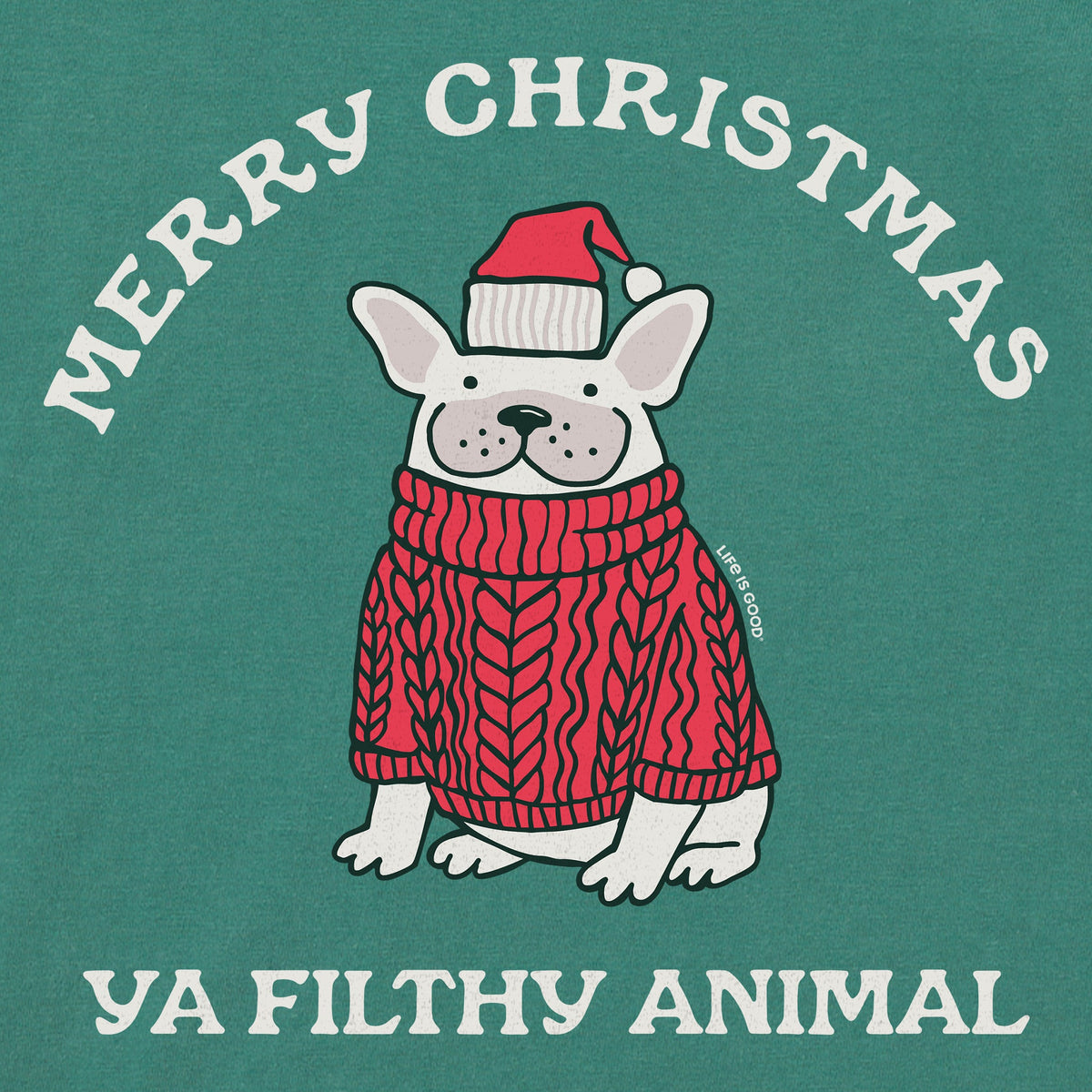 Women's Merry Christmas Ya Filthy Frenchie Long Sleeve Crusher Tee