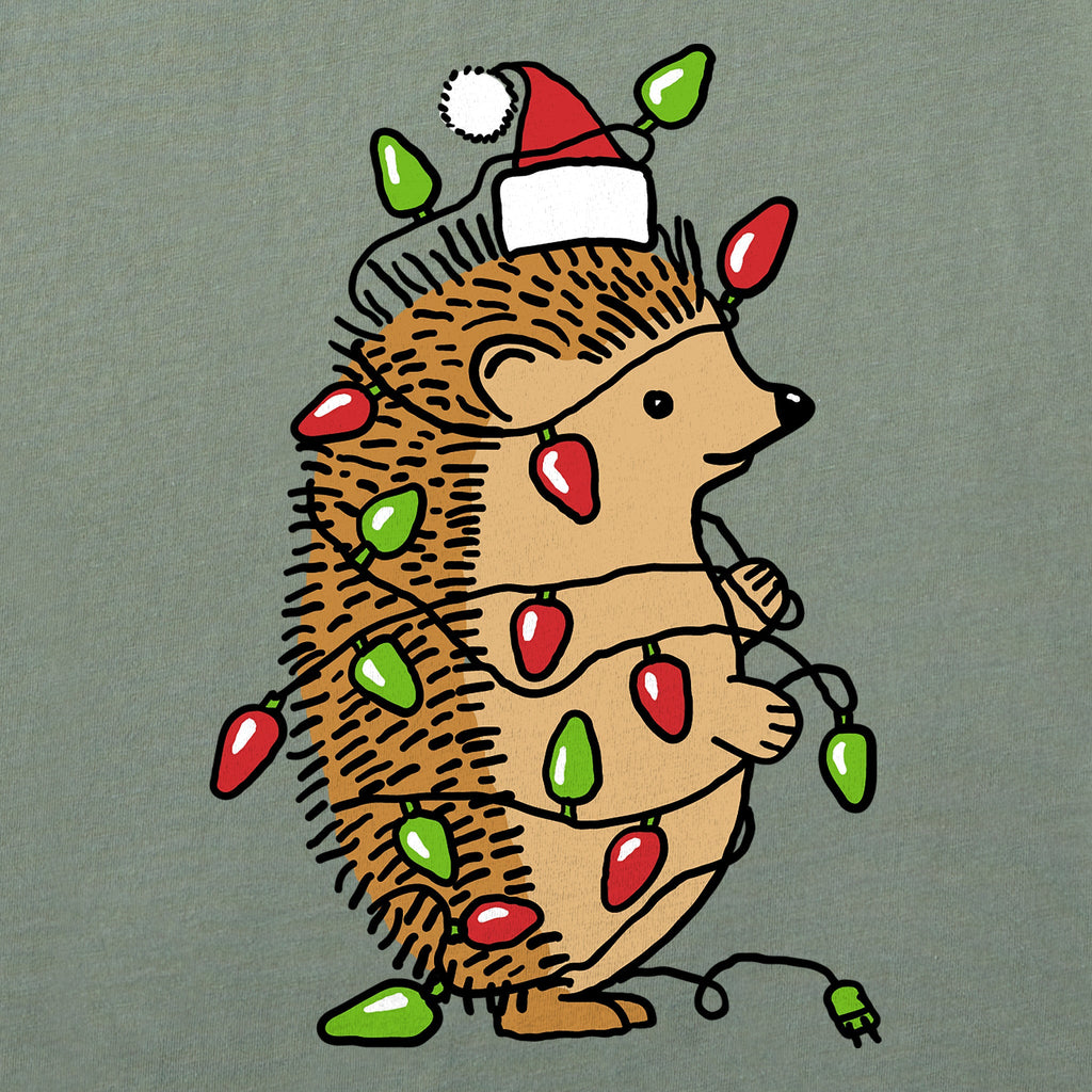 Women's Christmas Hedgehog Long Sleeve Crusher Tee