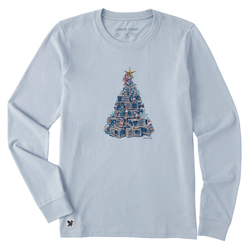 Women's Lobster Trap Christmas Tree Long Sleeve Crusher Tee product image 1