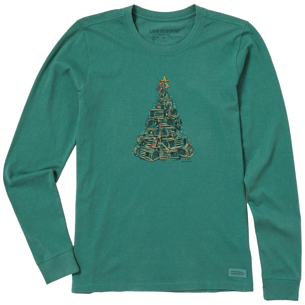 Women's Lobster Trap Christmas Tree Long Sleeve Crusher Tee product image 3