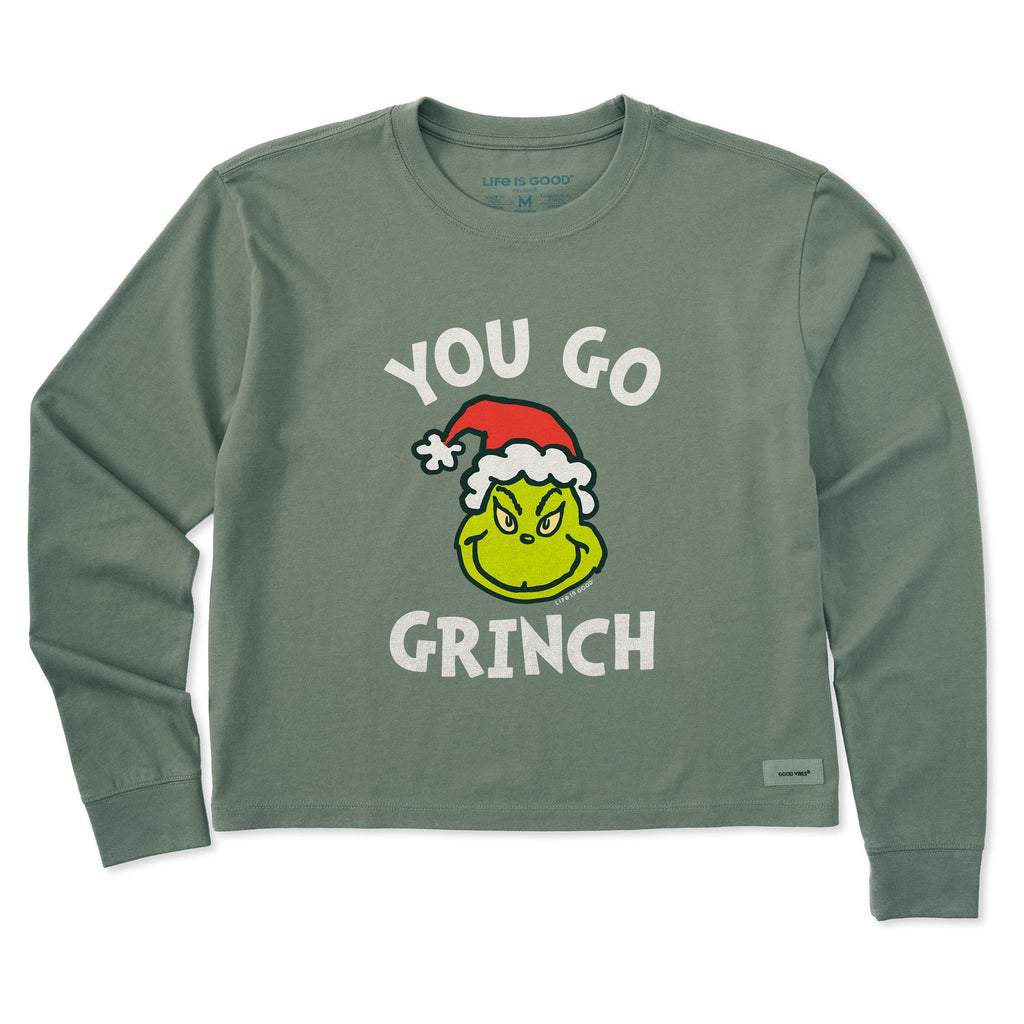 Women's You Go Grinch Long Sleeve Crusher Boxy Tee