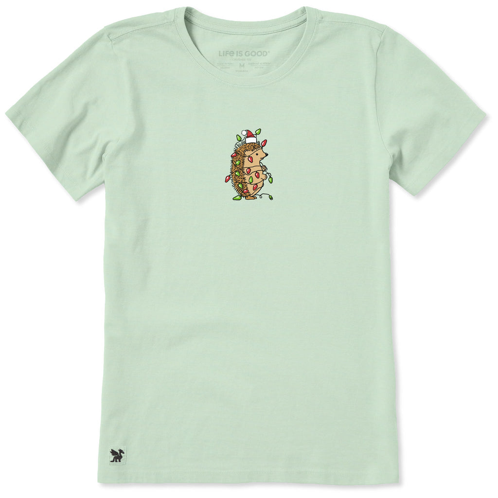 Women's Christmas Hedgehog Short Sleeve Crusher Tee