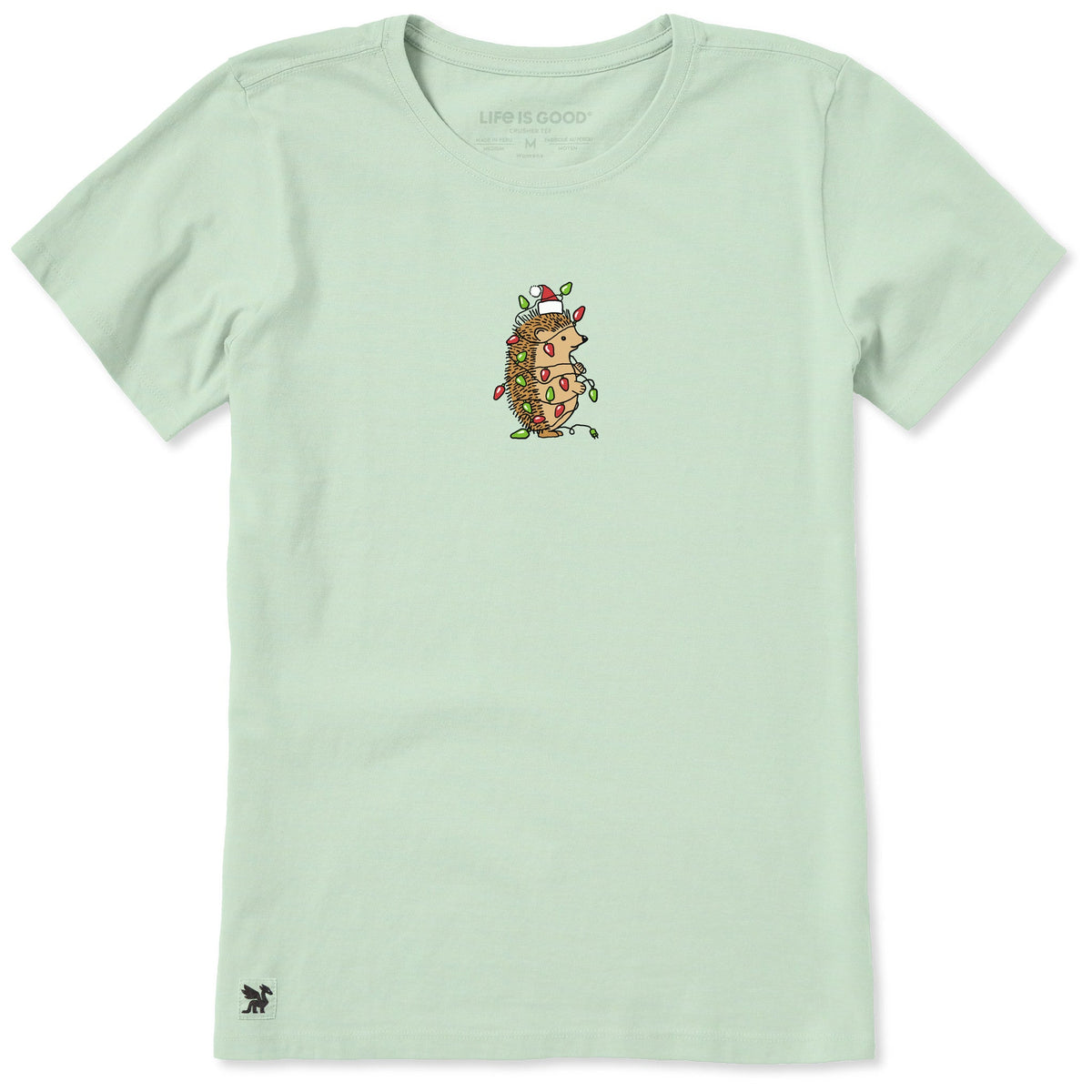 Women's Christmas Hedgehog Short Sleeve Crusher Tee