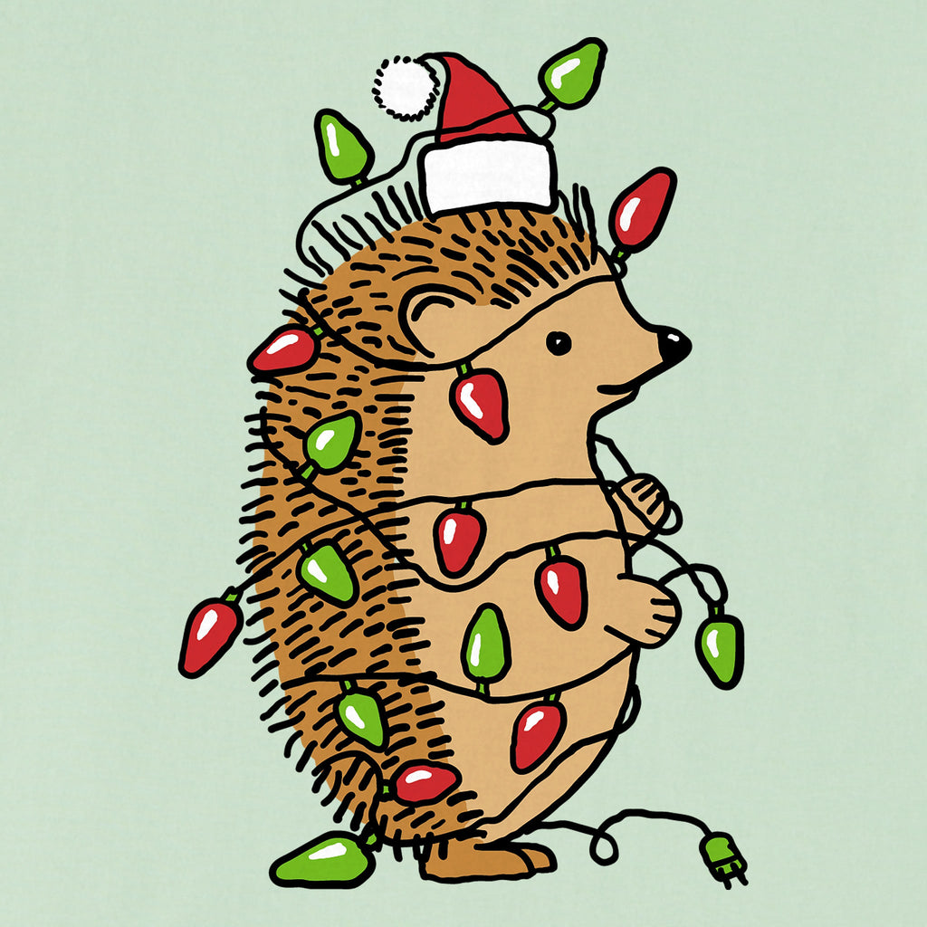 Women's Christmas Hedgehog Short Sleeve Crusher Tee