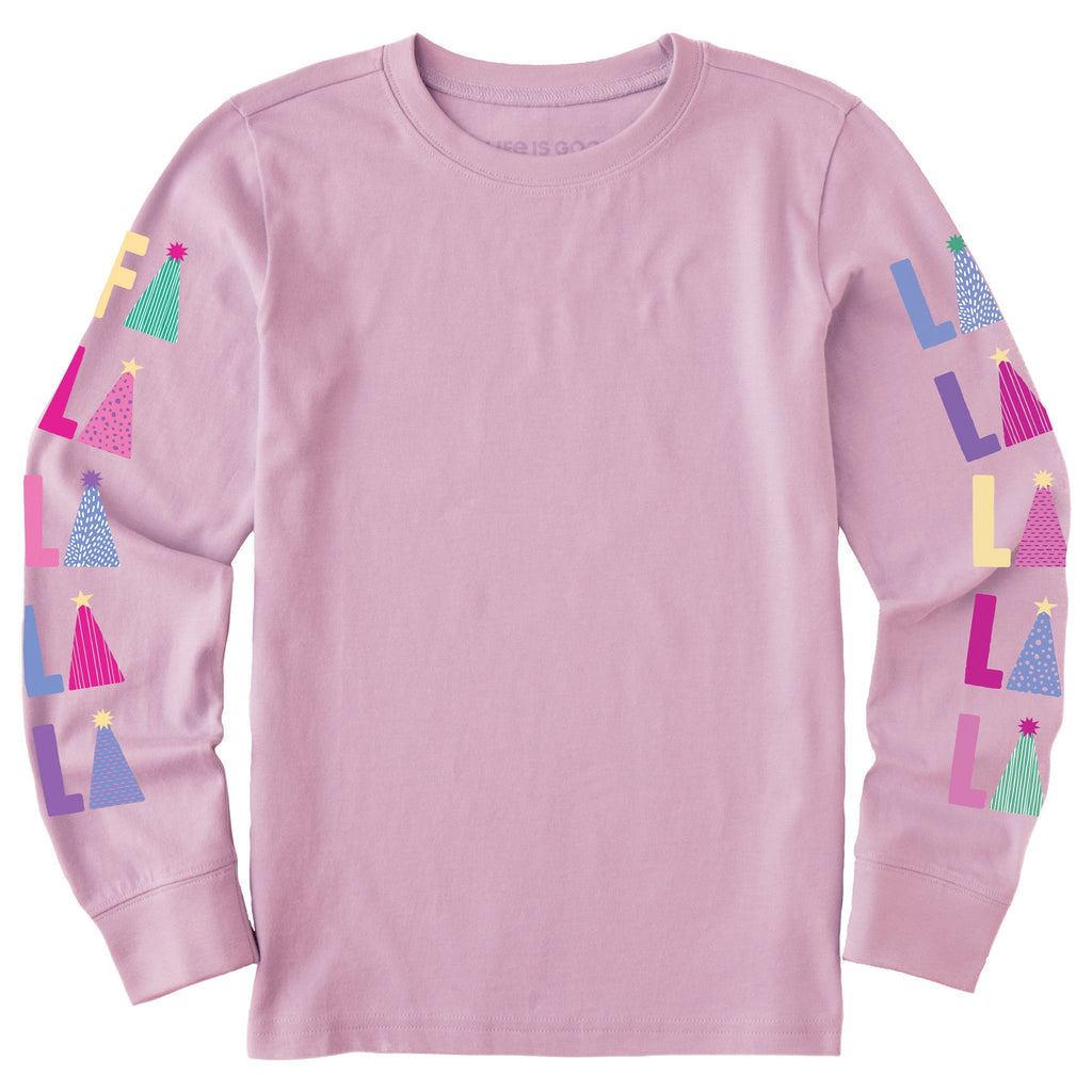 Kids Fa La La La Trees Long Sleeve Crusher Tee product image 1