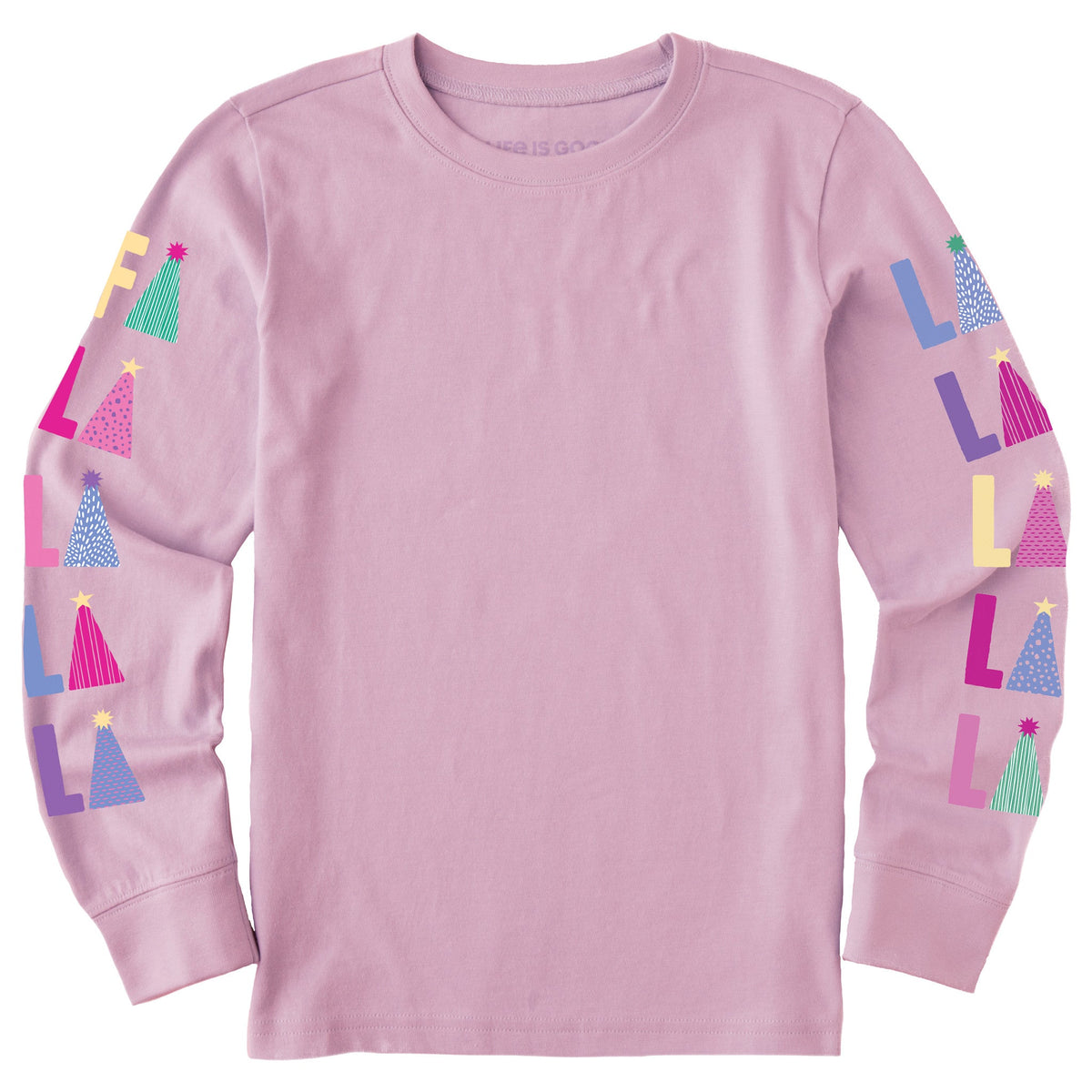 Kids Fa La La La Trees Long Sleeve Crusher Tee product image 1