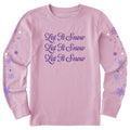 Kids Let it Snow Snowflakes Long Sleeve Crusher Tee product image 1