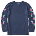 Kids Candy Cane Bow Sleeve Long Crusher Tee product image 1