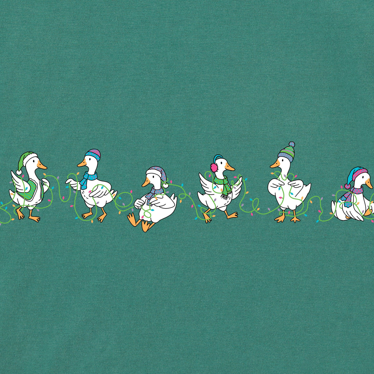 Kids Silly Goose Christmas Lights Long Sleeve Crusher Tee product image 2
