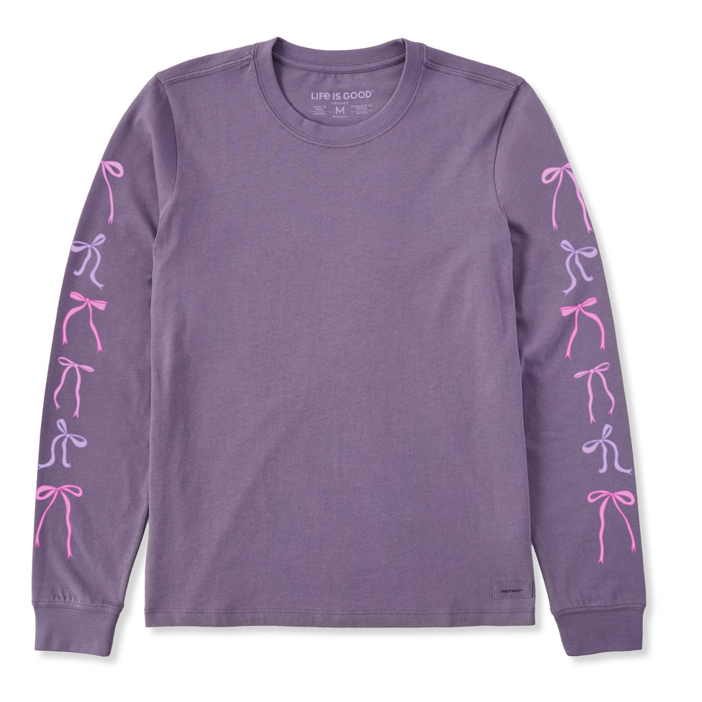 Women's Dainty Bows Long Sleeve Crusher Tee product image 1