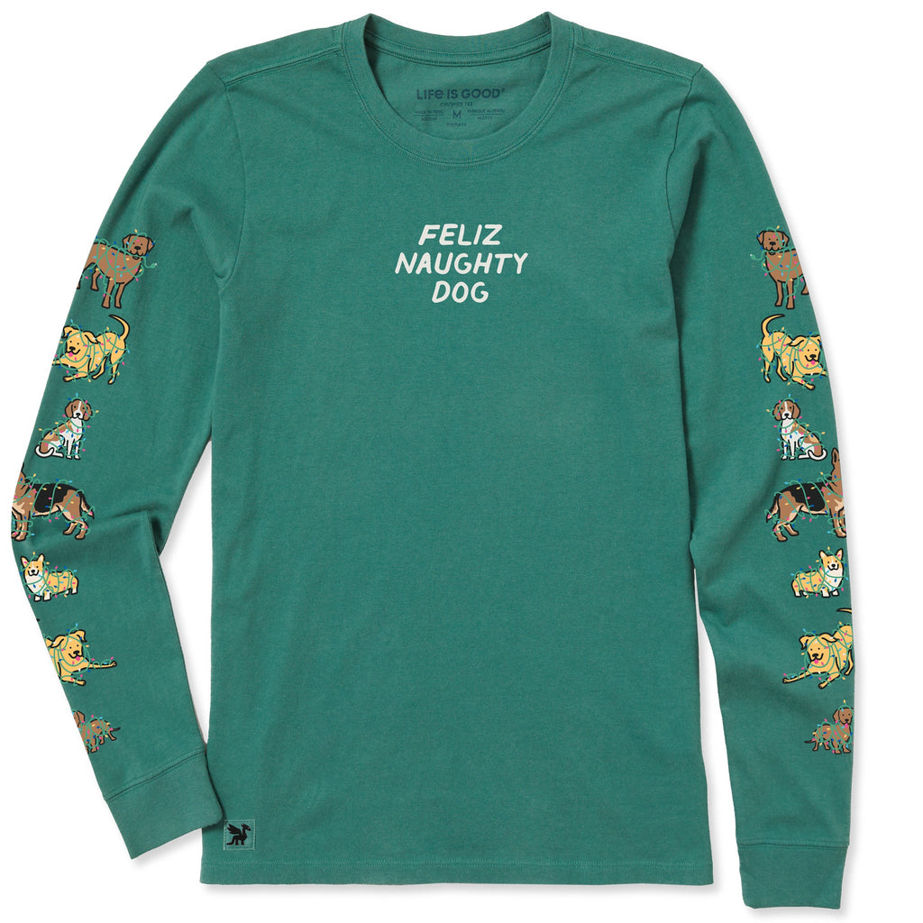 Women's Feliz Naughty Dog Lights Long Sleeve Crusher Tee product image 1