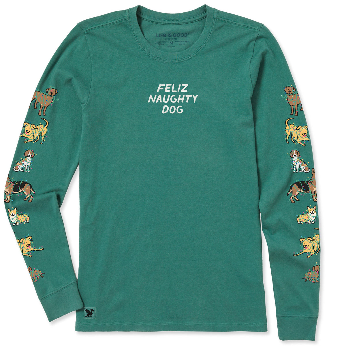 Women's Feliz Naughty Dog Lights Long Sleeve Crusher Tee product image 1