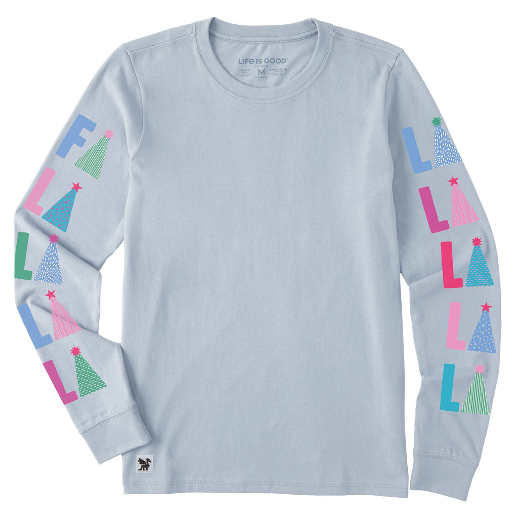 Women's Fa La La La Trees Long Sleeve Crusher Tee product image 1