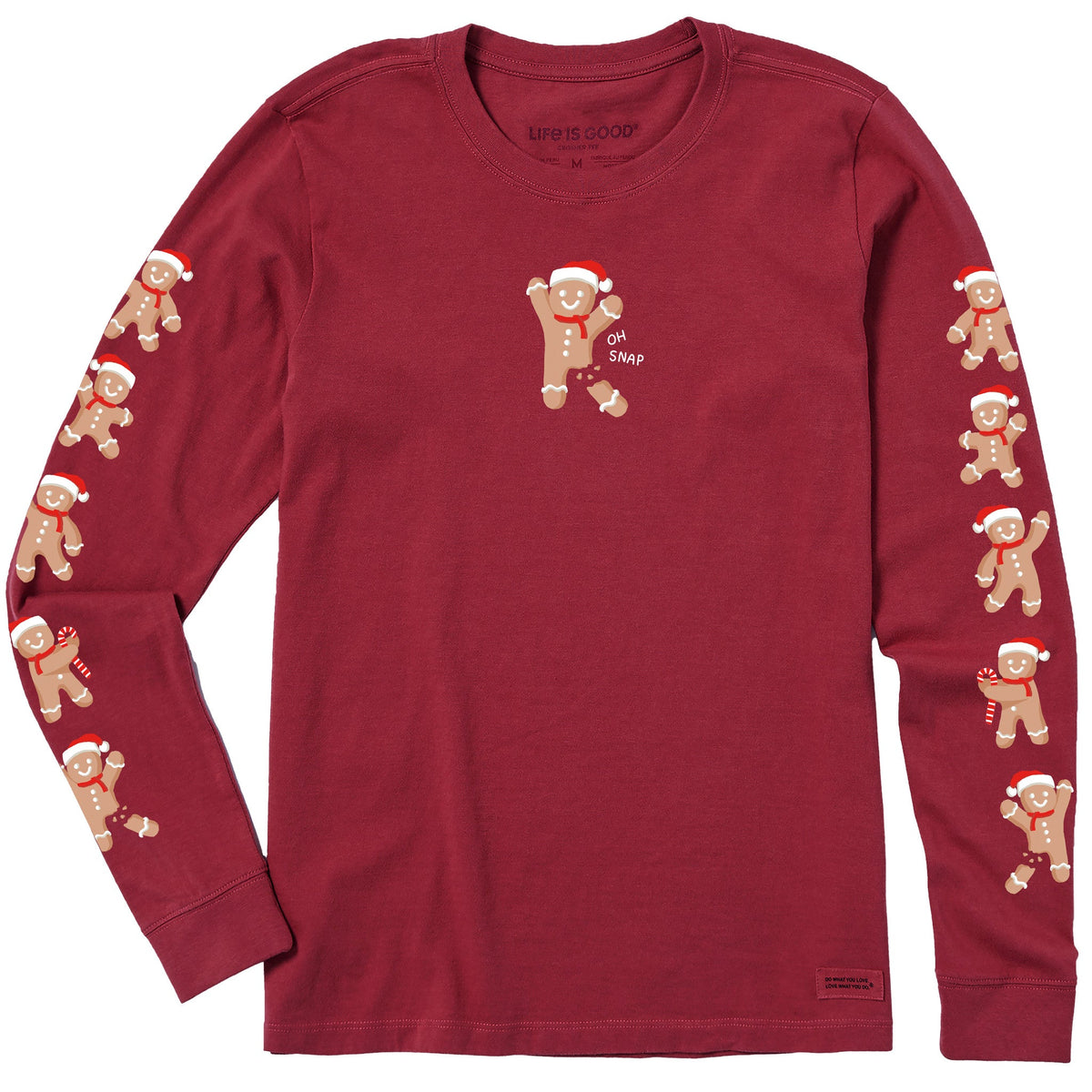 Women's Oh Snap! Gingerbread Cookies Long Sleeve Crusher Tee