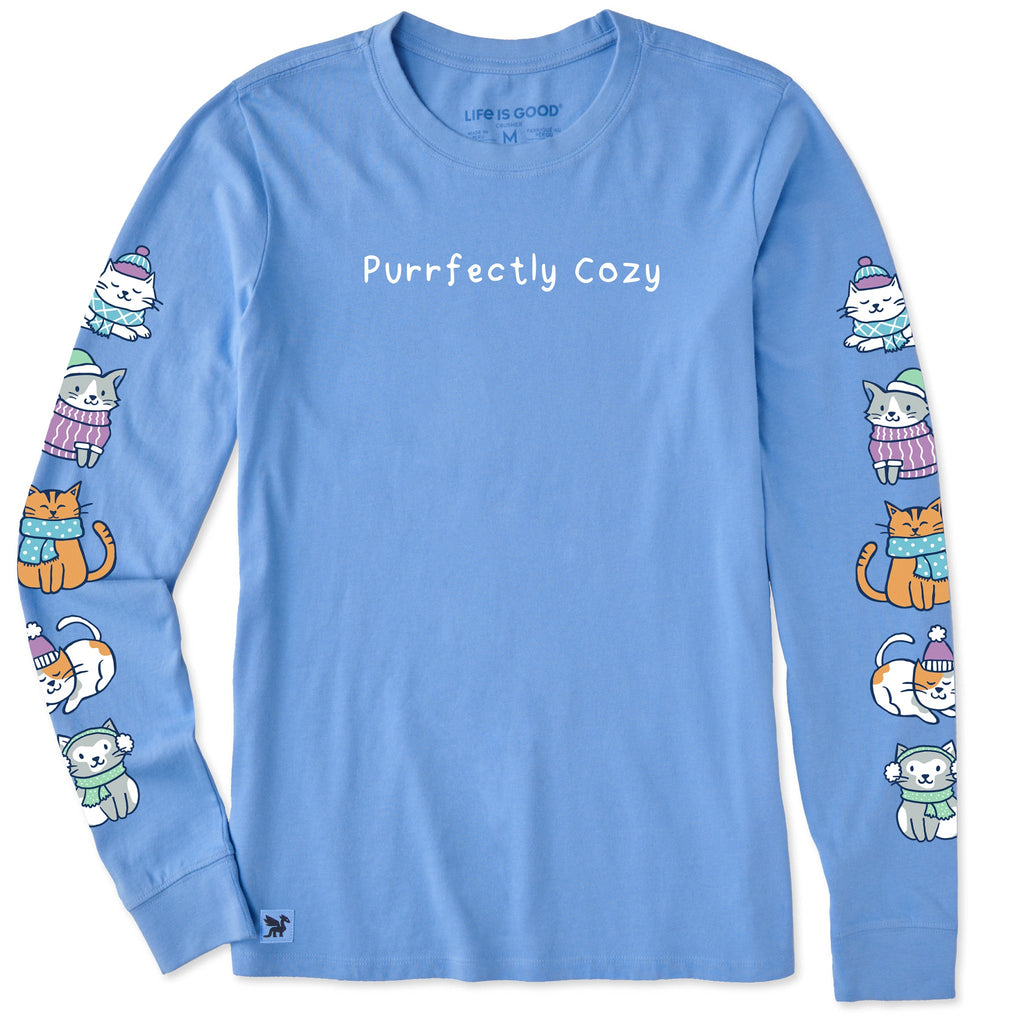 Women's Purrfectly Cozy Cats Long Sleeve Crusher Tee product image 1