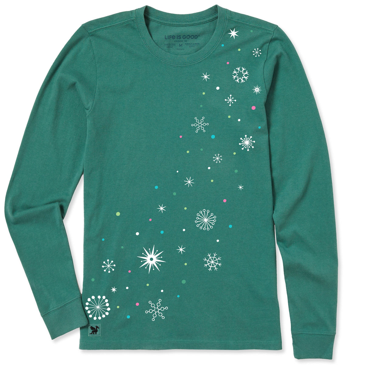 Women's Mid Century Modern Snowflakes Long Sleeve Crusher product image 1