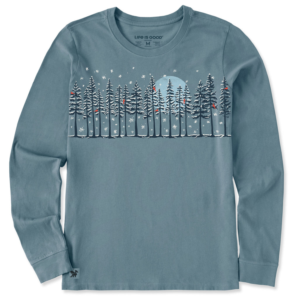 Women's Winter Pine Cardinals Long Sleeve Crusher Tee product image 1