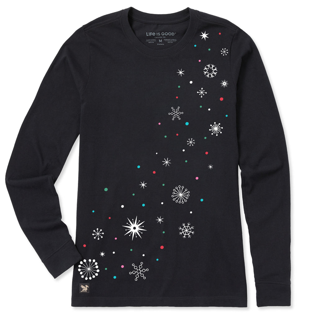 Women's Mid Century Modern Snowflakes Long Sleeve Crusher product image 3