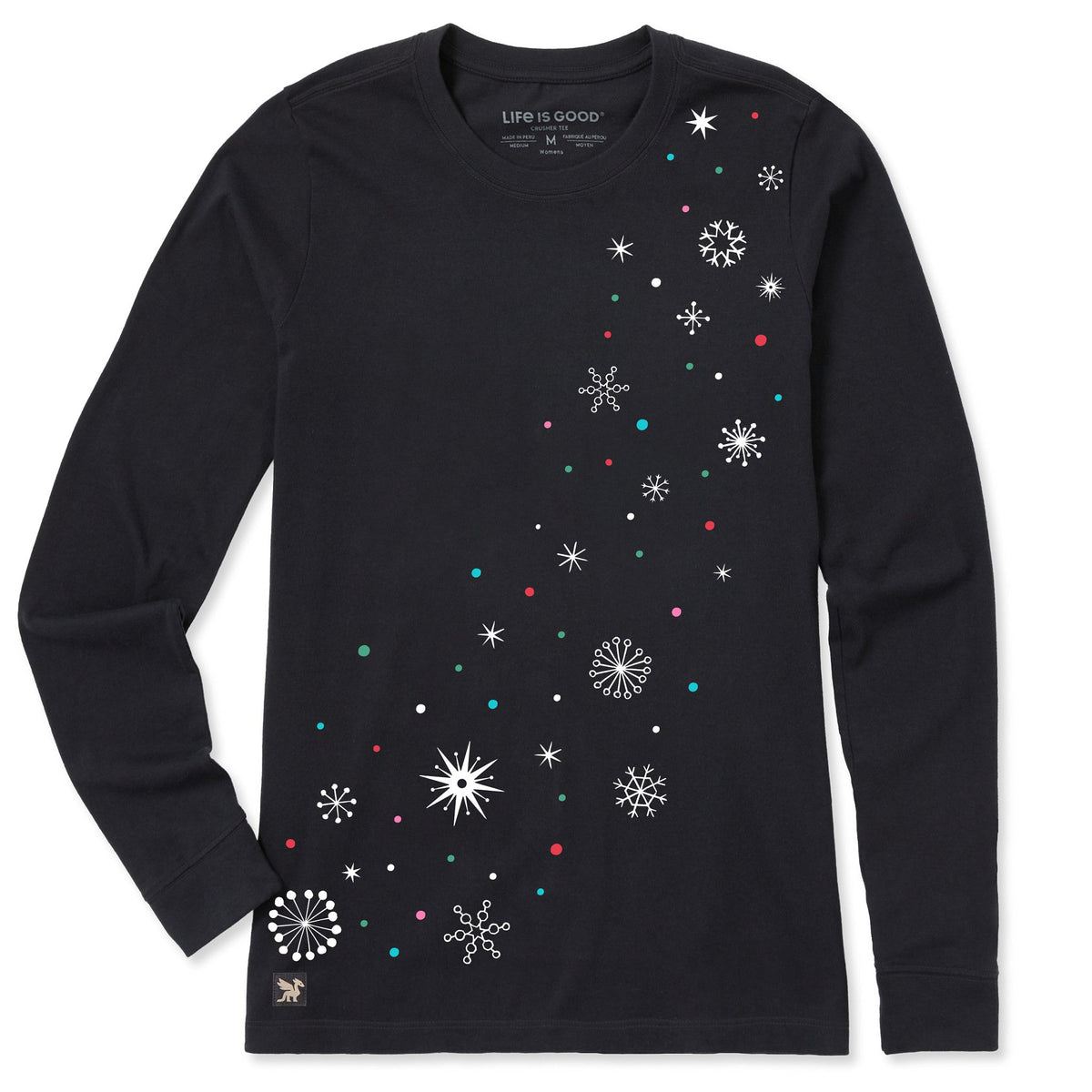 Women's Mid Century Modern Snowflakes Long Sleeve Crusher product image 3