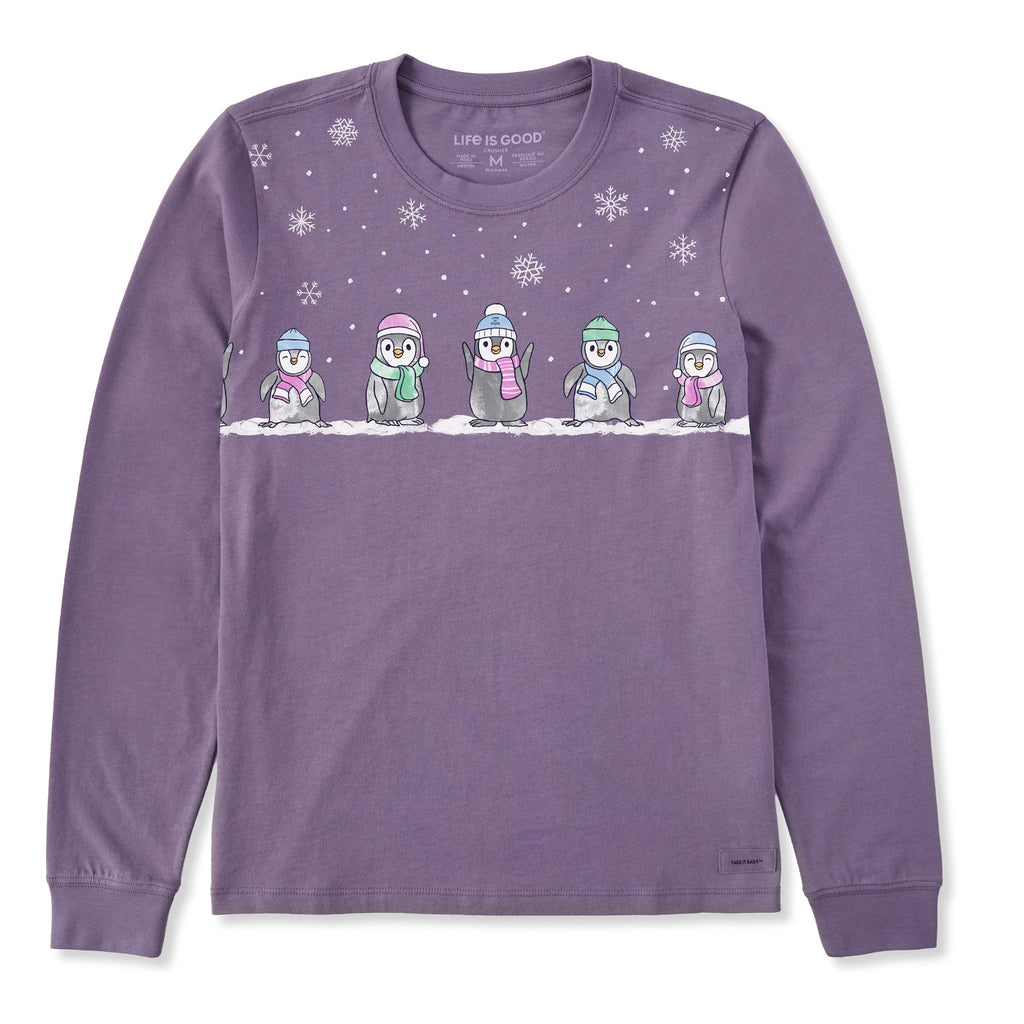 Women's Penguins in Snow Long Sleeve Crusher Tee product image 1