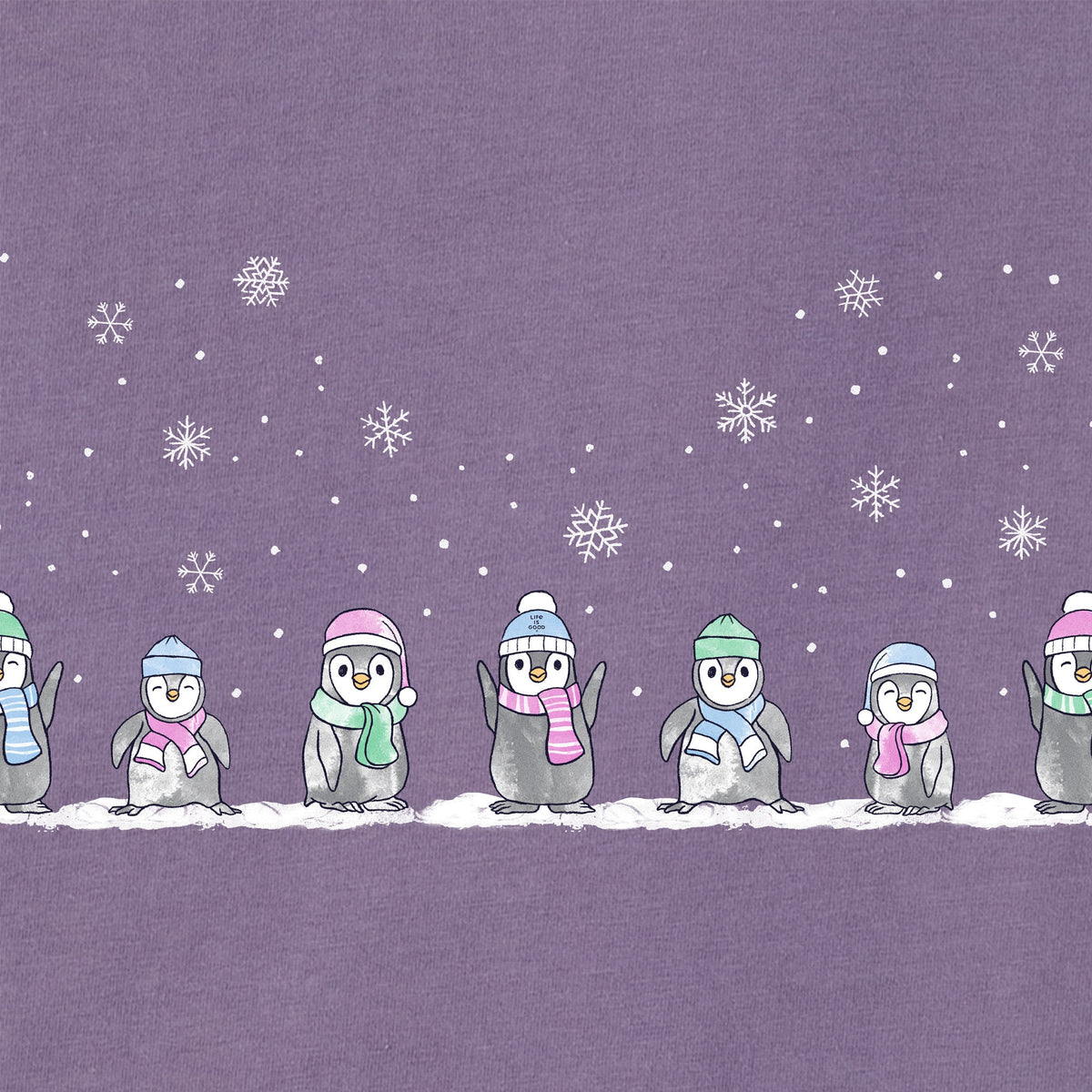 Women's Penguins in Snow Long Sleeve Crusher Tee product image 2