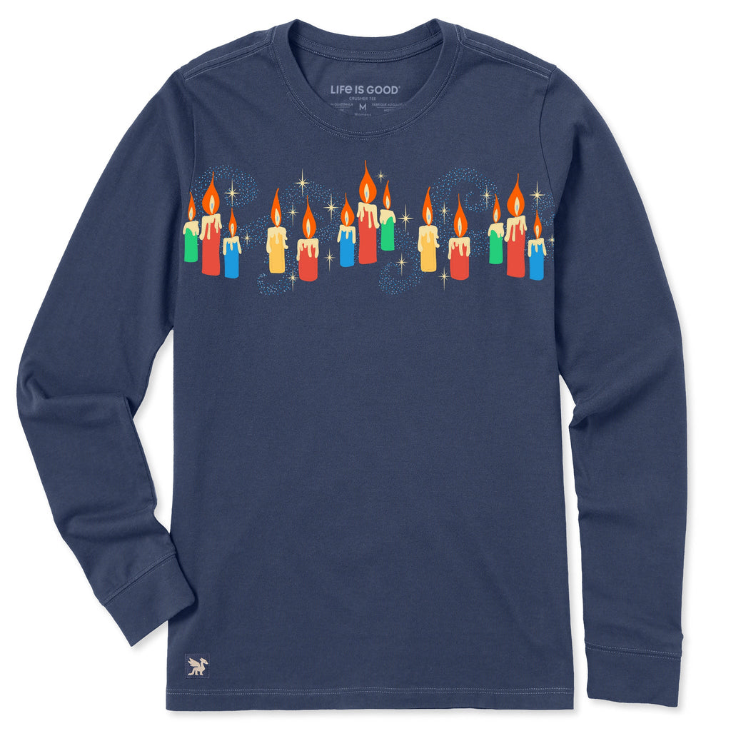 Women's Holiday Candle Light Long Sleeve Crusher Tee product image 1