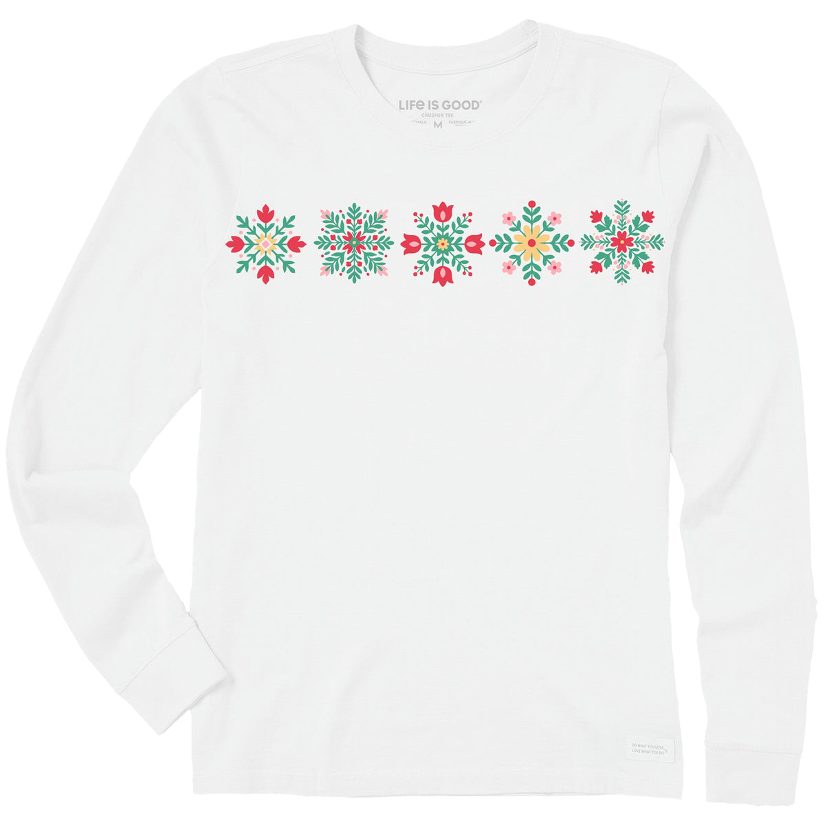 Women's Scandinavian Snowflakes Long Sleeve Crusher Tee product image 1