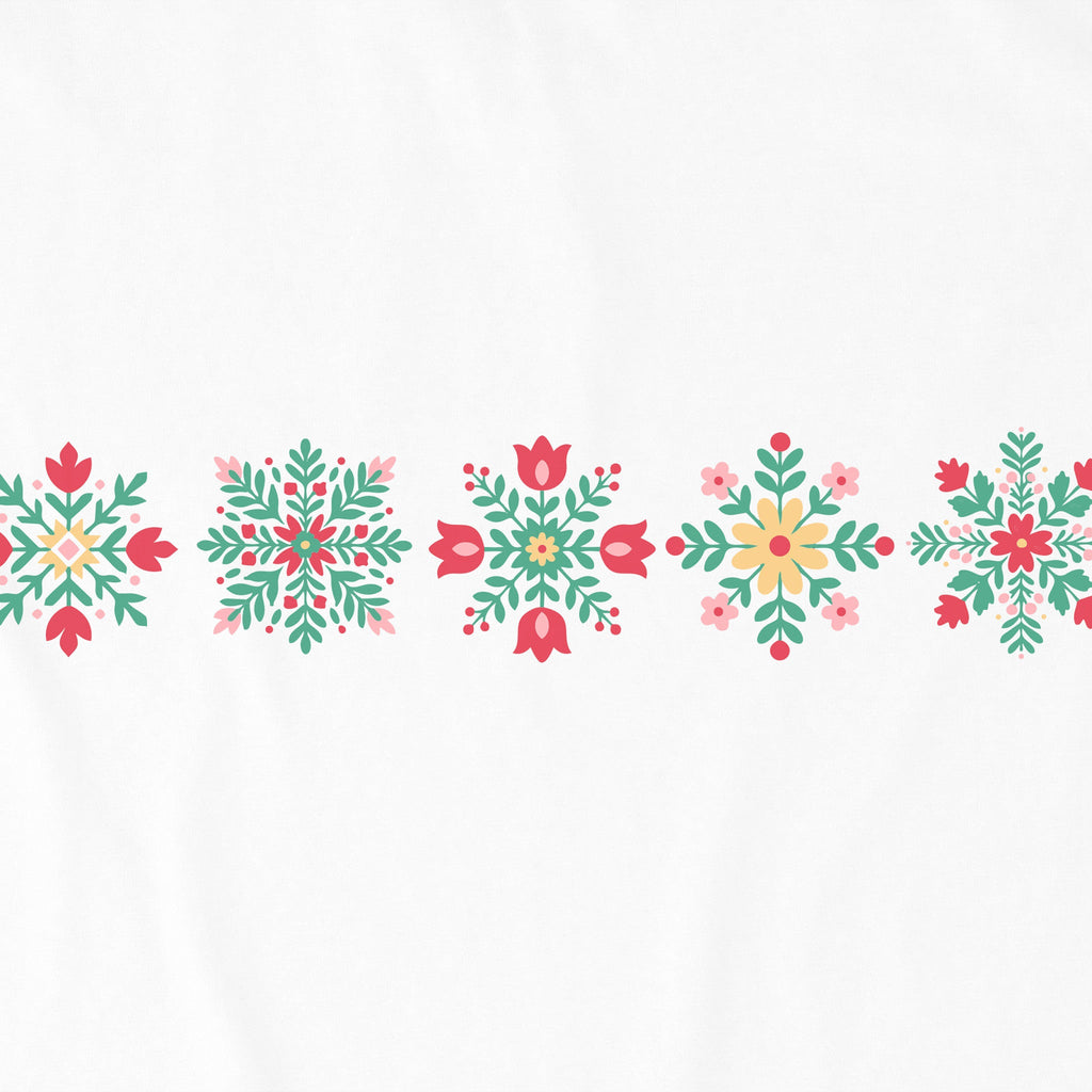 Women's Scandinavian Snowflakes Long Sleeve Crusher Tee product image 2