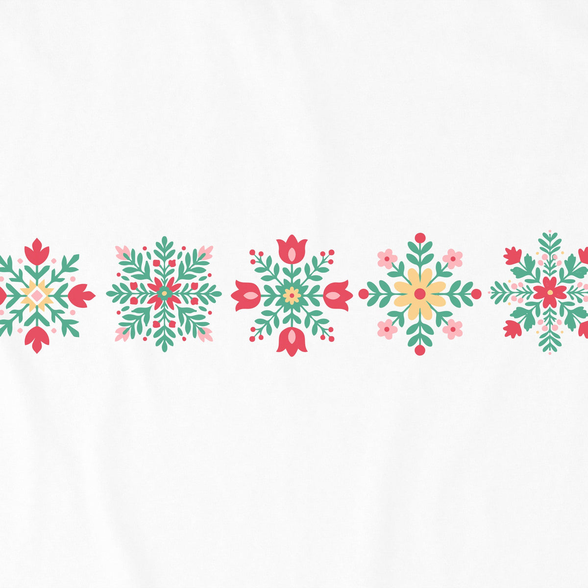 Women's Scandinavian Snowflakes Long Sleeve Crusher Tee product image 2